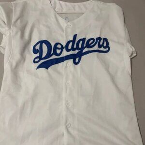 Dodgers White and Blue Men's Ellis Jersey